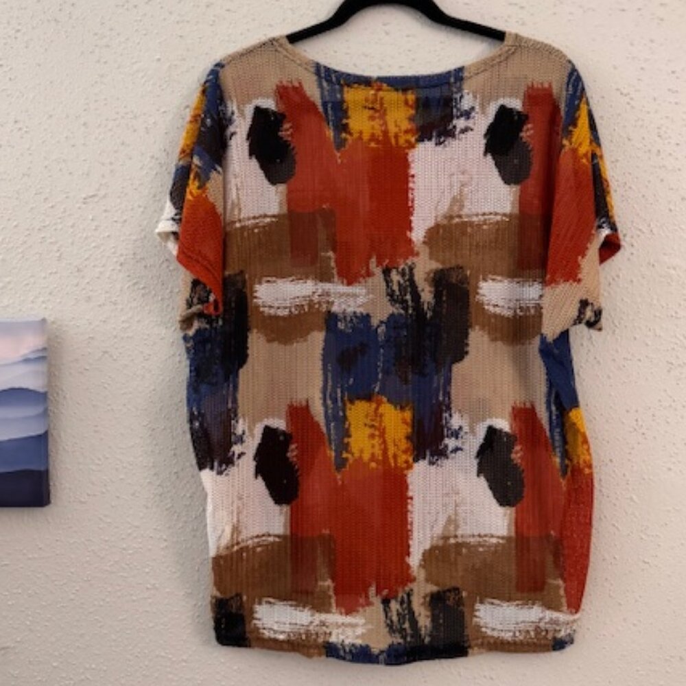 Top Boho Ligero Estampado Artístico (Boho Lightweight Art Print Top)